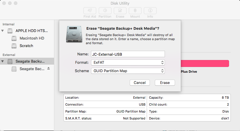 format for windows and mac usb exfat